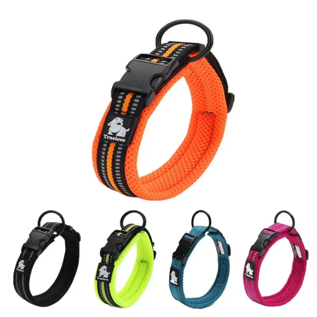 Truelove Reflective Mesh Padded Pet Dog Collar