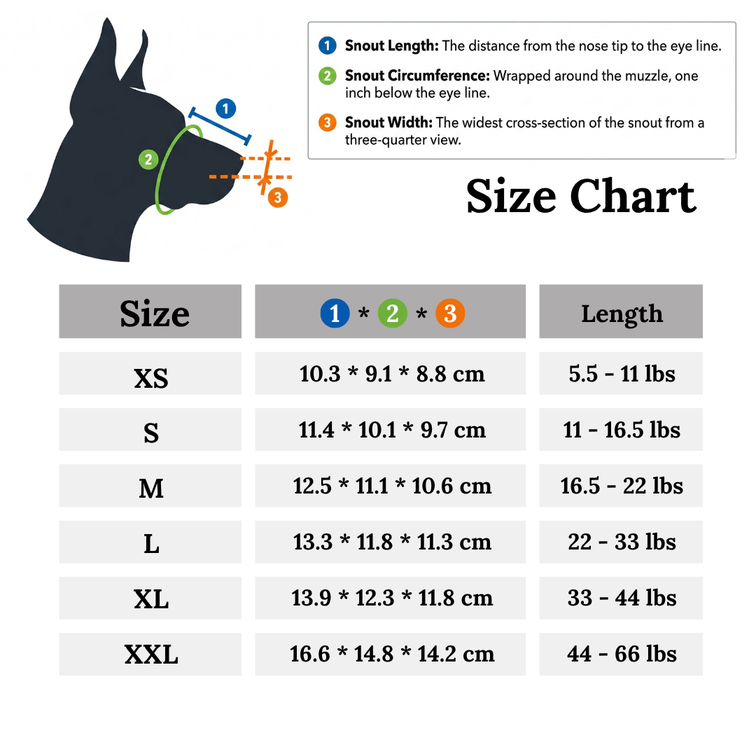 Adjustable Dog Muzzle for Small to Medium Dogs