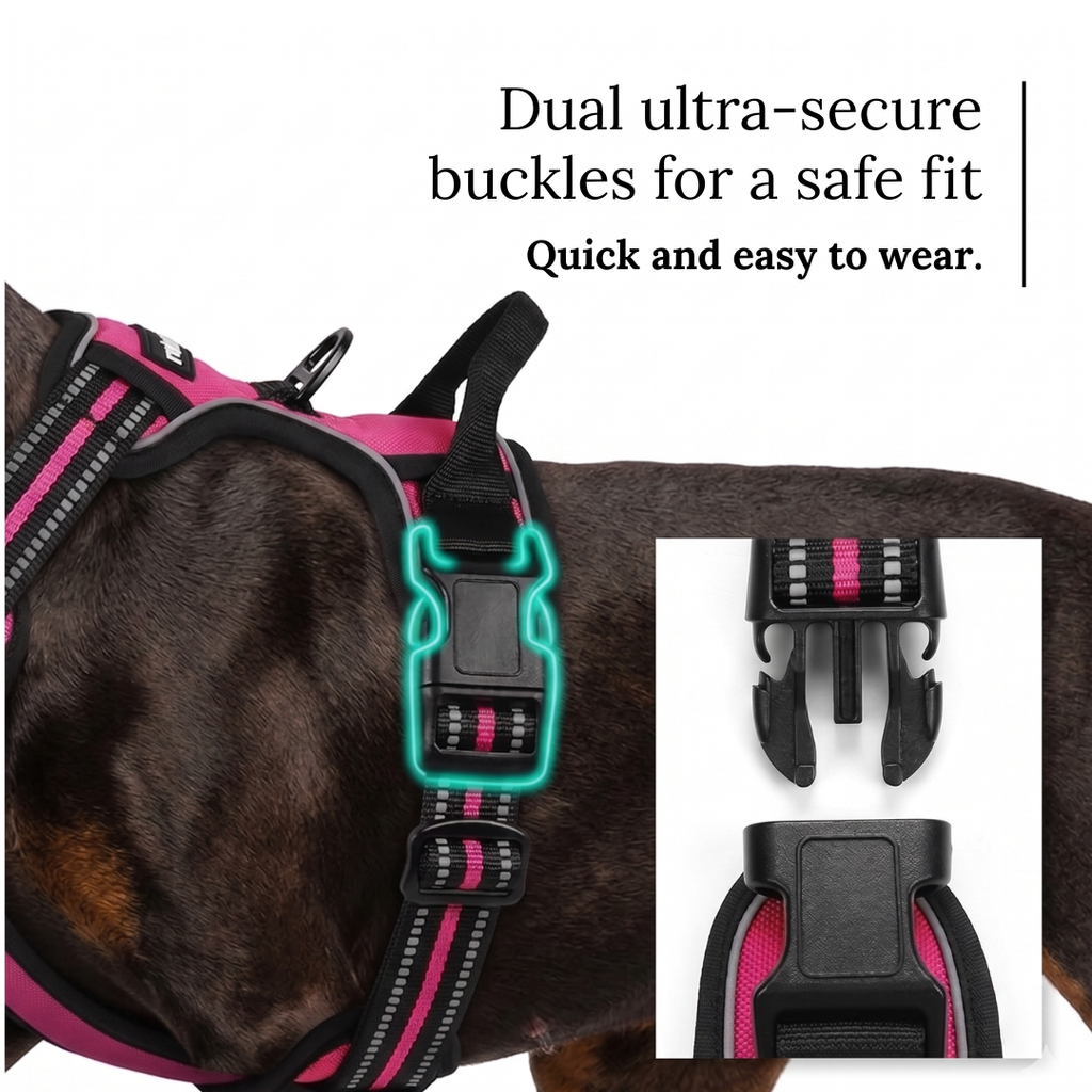 Premium Leather Dog Harness, Collar & Leash Set