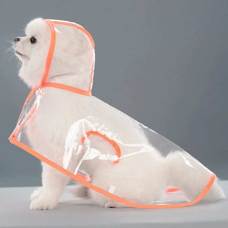 Transparent Dog Raincoat - Waterproof and Windproof