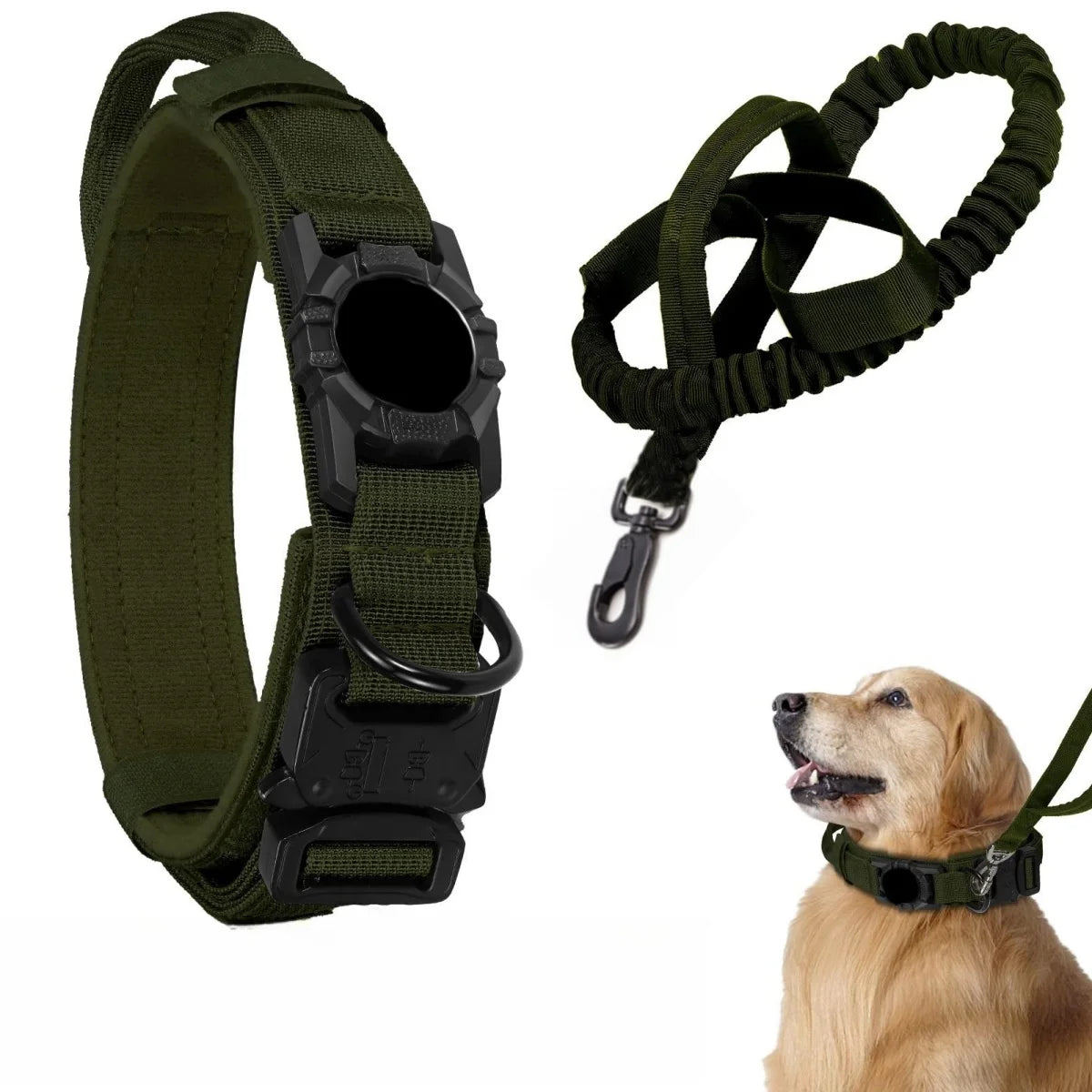 AirTag Tactical Dog Collar, with AirTag Holder