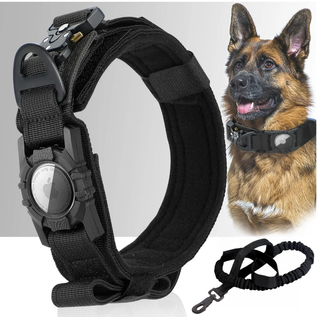 AirTag Tactical Dog Collar, with AirTag Holder