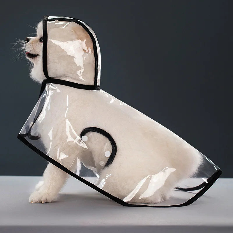 Transparent Dog Raincoat - Waterproof and Windproof