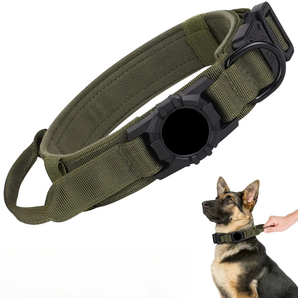 AirTag Tactical Dog Collar, with AirTag Holder