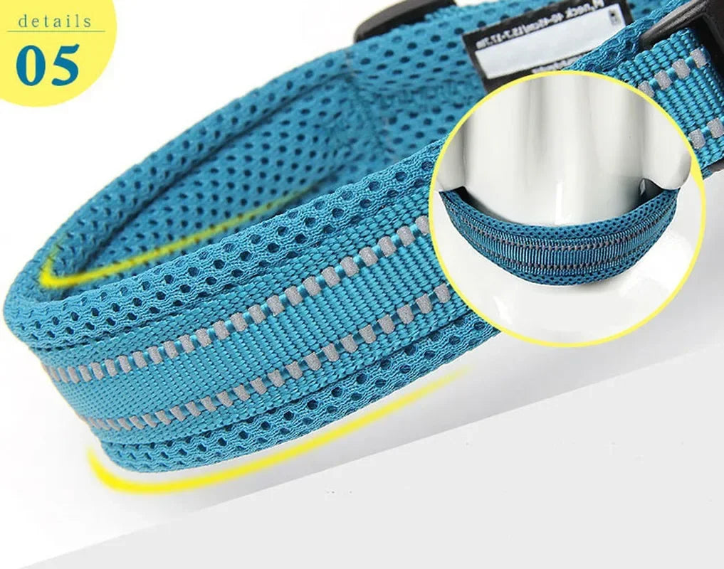 Truelove Reflective Mesh Padded Pet Dog Collar