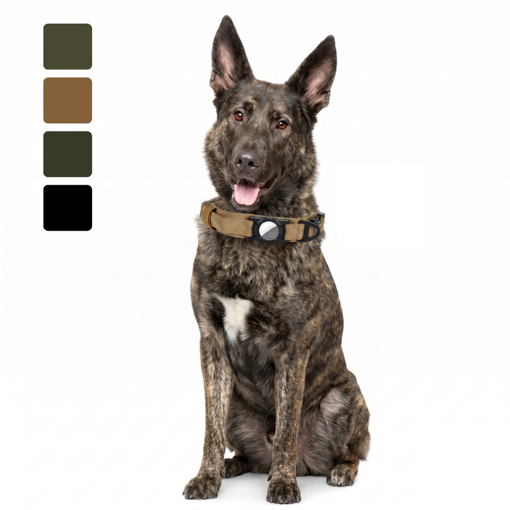 AirTag Tactical Dog Collar, with AirTag Holder